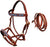 Horse Western Leather Training Tack Bitless Sidepull Beaded Bridle Reins 77RS14TN