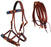 Horse Western English Leather Beaded Bitless Sidepull Bridle Reins 77RS16TN-F