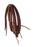 Horse Brown Leather Beaded Bitless Padded Sidepull Bridle w/ Reins 77RS17