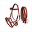 Horse Western Black Leather Beaded Bitless Padded Sidepull Bridle Reins 77RS21