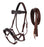 Leather Floral Bitless Sidepull Bridle Split Reins 77RS28BK