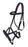 Horse Western Leather Padded Bitless Sidepull Bridle Reins 77RS33