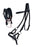 Challenger USA Horse Western Leather Tack Bitless Sidepull Bridle Rein Cob 77RT03BK-C