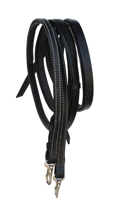 Horse Western Black Leather Tack Beaded Bitless Sidepull Bridle Reins 77RT06