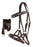 Horse Western Leather Tack Beaded Bitless Sidepull Bridle Reins Brown 77RT07BR-F