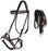 Horse Western Padded Leather Beaded Bitless Sidepull Bridle Reins 77RT16BR-F