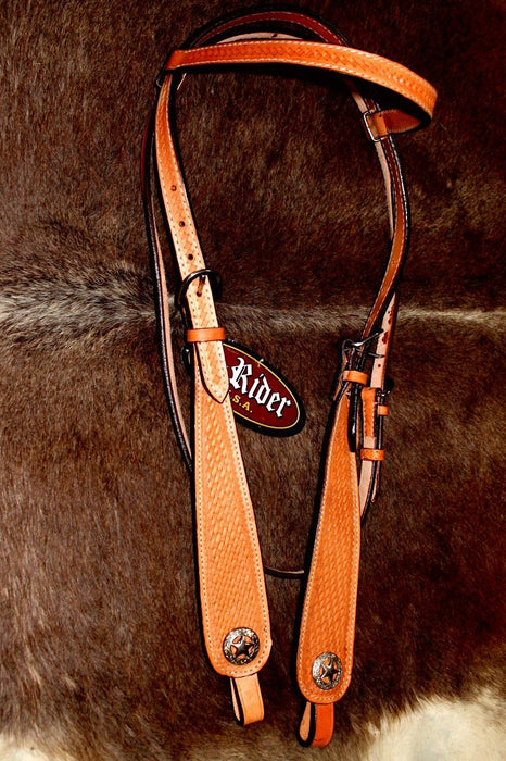 Horse Show Saddle Tack Rodeo Bridle Western Leather Headstall  7811H