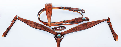 Horse Saddle Tack Rodeo Bridle Western Leather Headstall Breast Collar 78120B