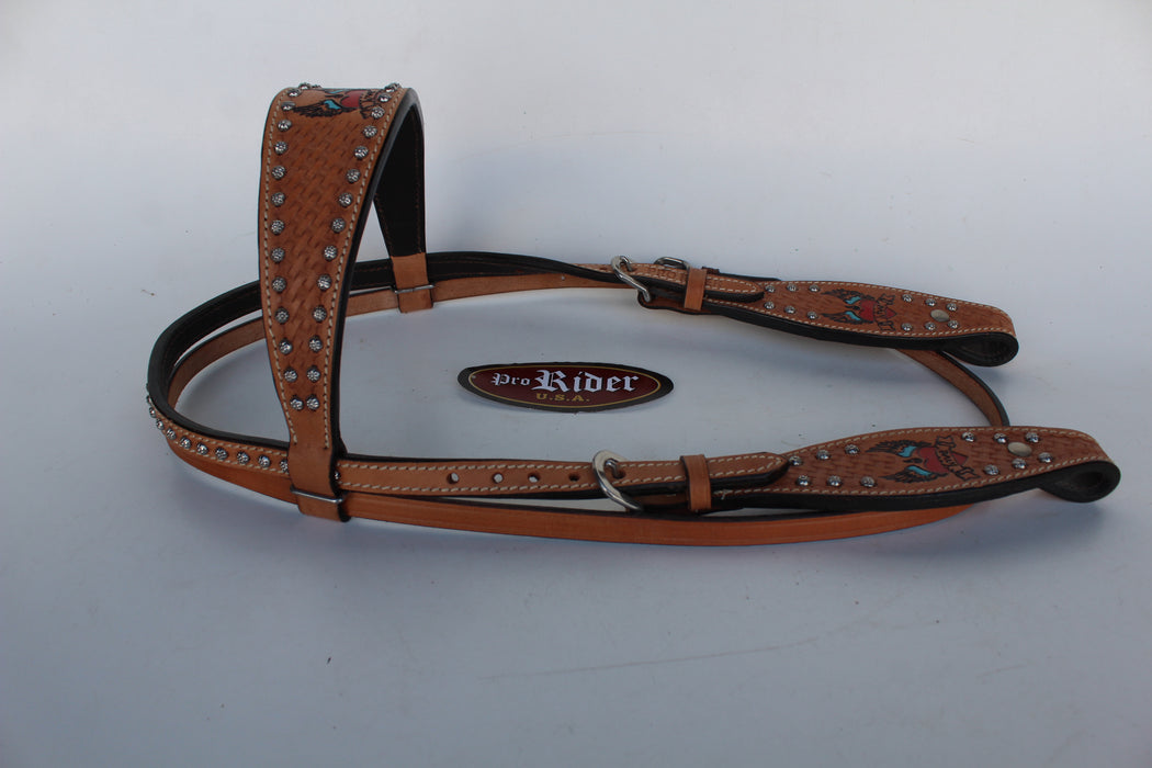 Horse Saddle Tack Bridle Western Leather Headstall  78133HB