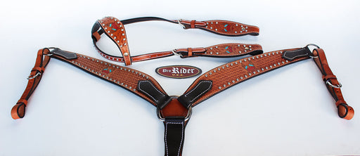 Horse Saddle Tack Bridle Western Leather Headstall BreastCollar 78144A