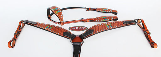 Horse Saddle Tack Bridle Western Leather Headstall BreastCollar 78146A