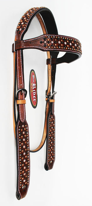 Horse Show Saddle Tack Rodeo Bridle Western Leather Headstall  78154HB
