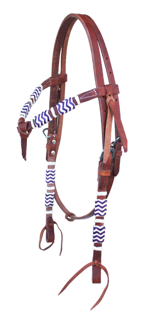 Horse Western Turquoise Rawhide Browband Show Tack Bridle 78198HB