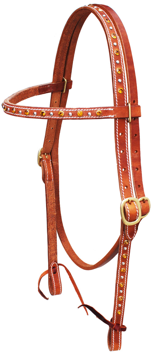 Horse Western Leather Horse Tack Rhinestone Headstall Bridle 78201