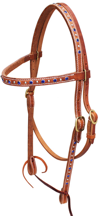 Horse Western Leather Horse Tack Rhinestone Headstall Bridle 78201