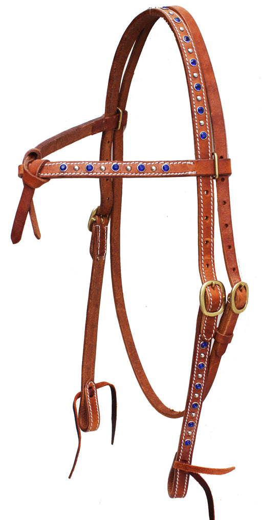 Horse Western Leather Horse Tack Knotted Rhinestone Bridle 78202