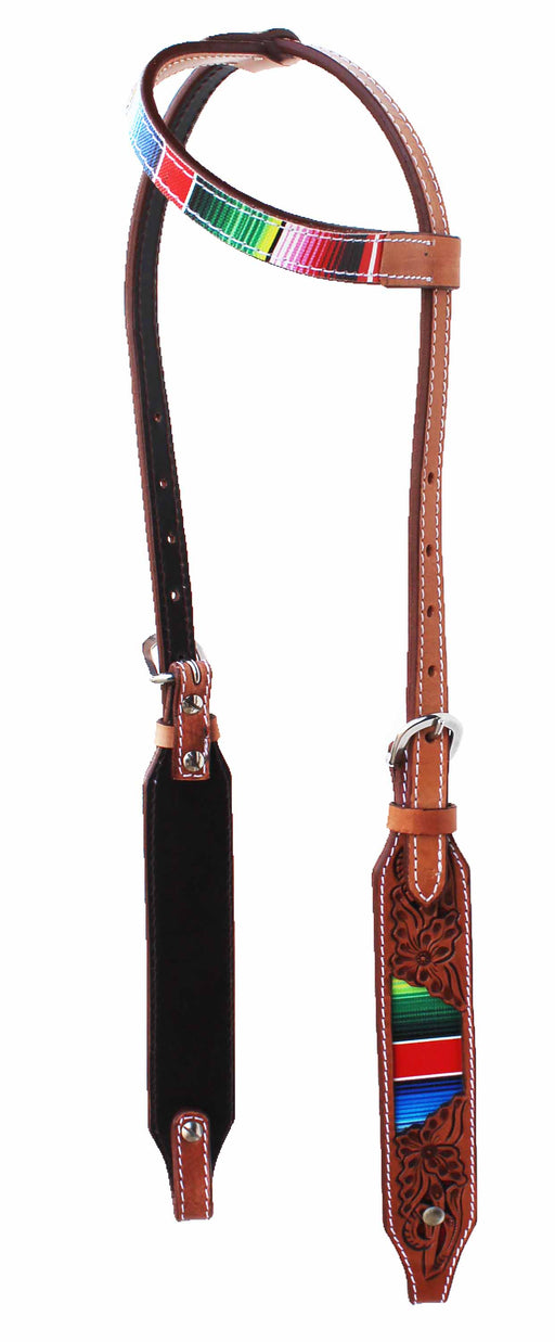 Horse Horse Western Serape Tooled One Ear Bridle & Breast Collar Tack Set 78210A