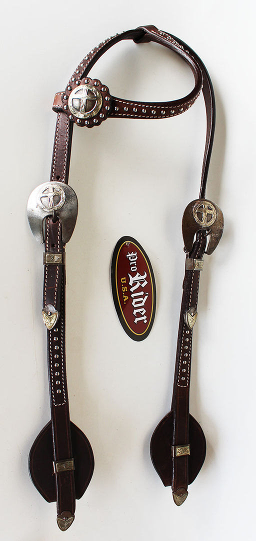 Horse Show Saddle Tack Rodeo Bridle Western Leather Headstall Reins Brown 7868HA