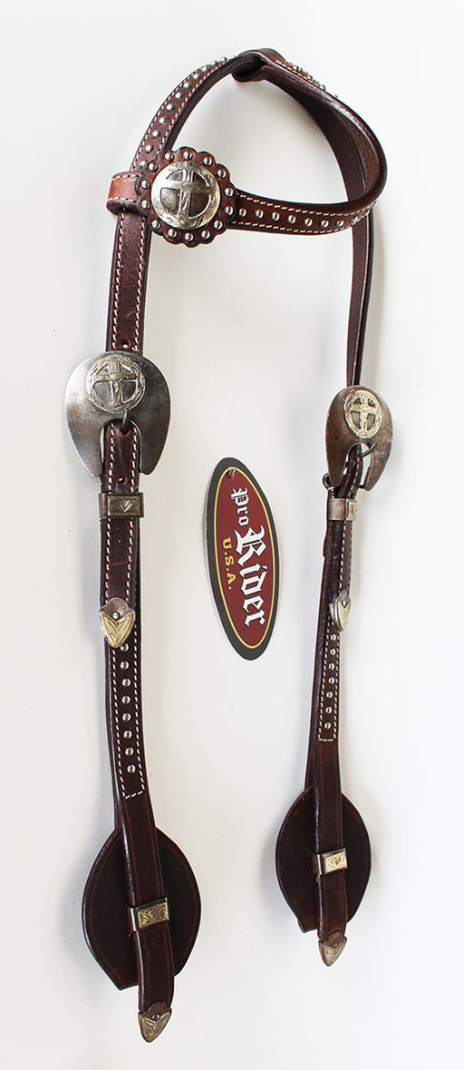 Horse Show Saddle Tack Rodeo Bridle Western Leather Headstall Reins Brown 7868HA