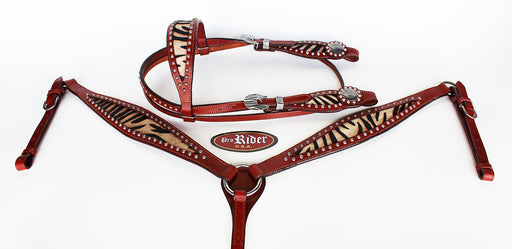 Horse Show Saddle Tack Rodeo Bridle Western Leather Headstall Breast Collar 7875