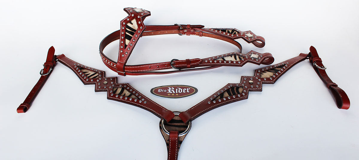 Sale Horse Saddle Tack Rodeo Bridle Western Leather Headstall Breast Collar 7880