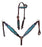 Horse Floral Tooled Browband Bridle & Breast Collar Set