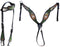 Horse Floral Tooled Browband Bridle & Breast Collar Set