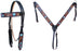 Horse Floral Tooled Browband Bridle & Breast Collar Set