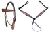Horse Western Leather Tooled Headstall Bridle Breast Collar Tack Set 78HRBrowbandSet