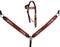 Horse Western Leather Tooled Headstall Bridle Breast Collar Tack Set 78HRBrowbandSet