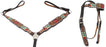 Horse Western Leather Tooled Headstall Bridle Breast Collar Tack Set 78HRBrowbandSet