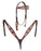 Horse Western Leather Tooled Headstall Bridle Breast Collar Tack Set 78HRBrowbandSet