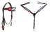Horse Western Leather Tooled Headstall Bridle Breast Collar Tack Set 78HRBrowbandSet