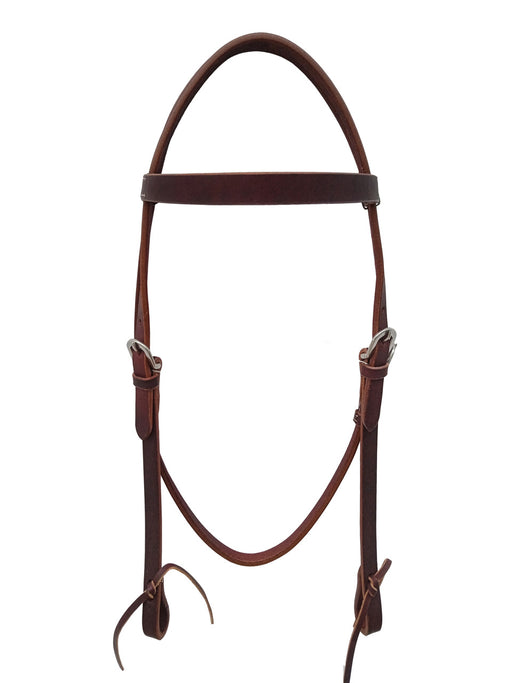 Western Full-Grain Brown Leather Browband Horse Headstall Bridle 78J06