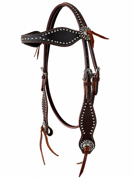 Latigo Leather Western Bridle with Roller  Adjustable Horse Headstall  78JBridle