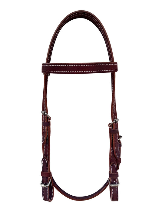 Latigo Leather Western Bridle with Roller  Adjustable Horse Headstall  78JBridle