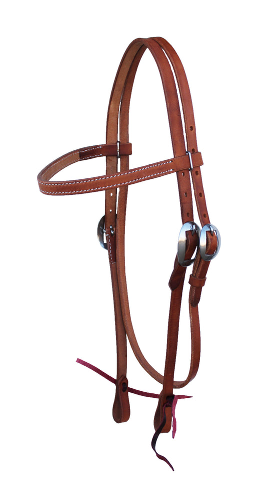 Horse Western Tack Harness Leather Headstall Bridle w/ Latigo Tie Ends 78RT04TN