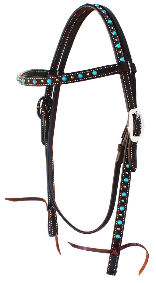 Horse Saddle Tack Bridle Western Leather Headstall  78RT07HB