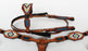 Horse Show Bridle Western Leather Headstall Breast Collar 7903