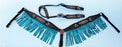 Horse Show Bridle Western Leather Headstall Breast Collar Turquoise Rodeo 79106A