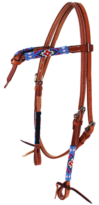 Horse Show Bridle Western Leather Headstall Browband 79108HB