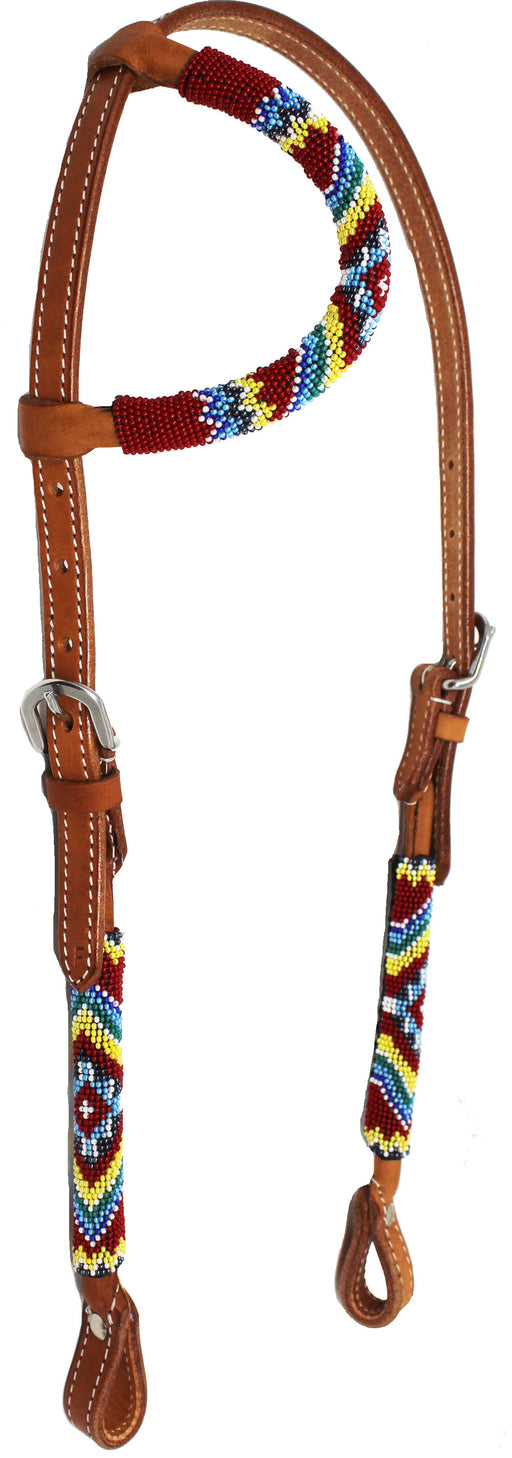 Horse Show Bridle Western Leather One Ear Headstall 79112HA