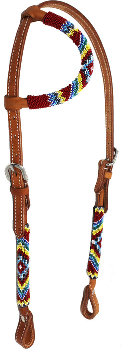 Horse Show Bridle Western Leather One Ear Headstall 79112HA
