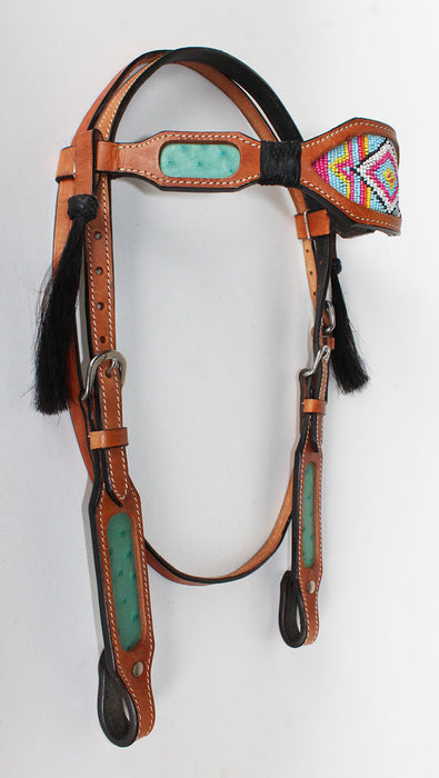 Horse Show Bridle Western Leather Headstall  7922HB