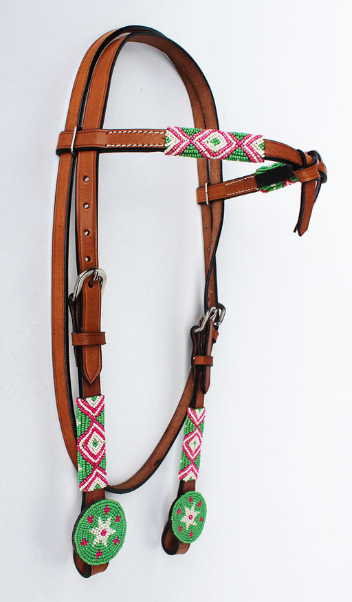 Horse Show Bridle Western Leather Headstall  7940HB