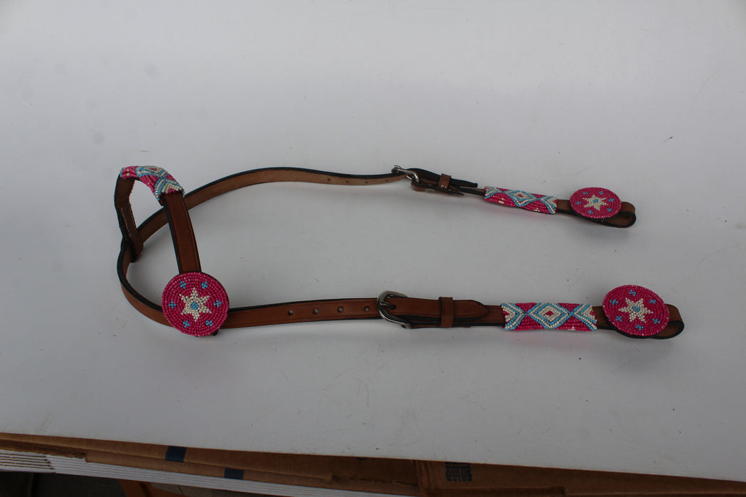 Horse Show Bridle Western Leather Headstall  7945HA