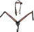 Horse Show Bridle Western Leather Western Basket Weave Tooled Leather Beaded Bridle Breast Collar Tack 79TacksetBeaded
