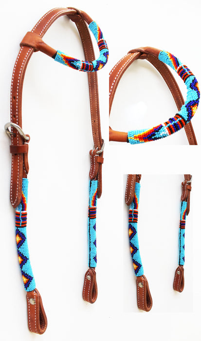 Horse Show Bridle Western Leather Headstall  79RT01