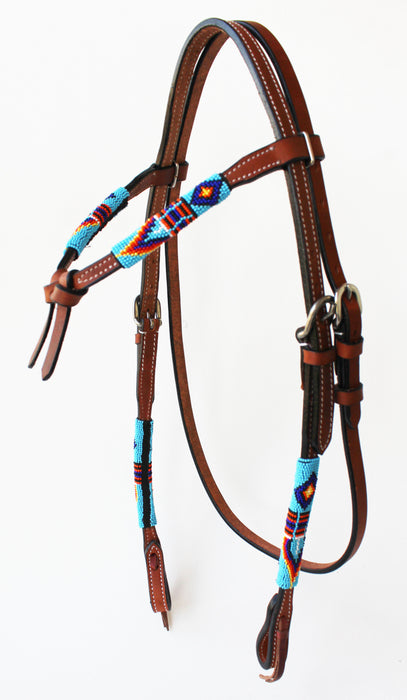 Horse Show Bridle Western Leather Headstall  79RT01