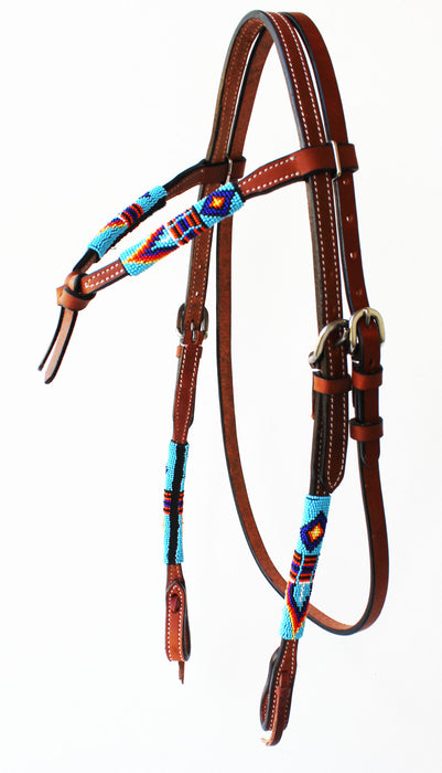 Horse Show Bridle Western Leather Headstall  79RT01